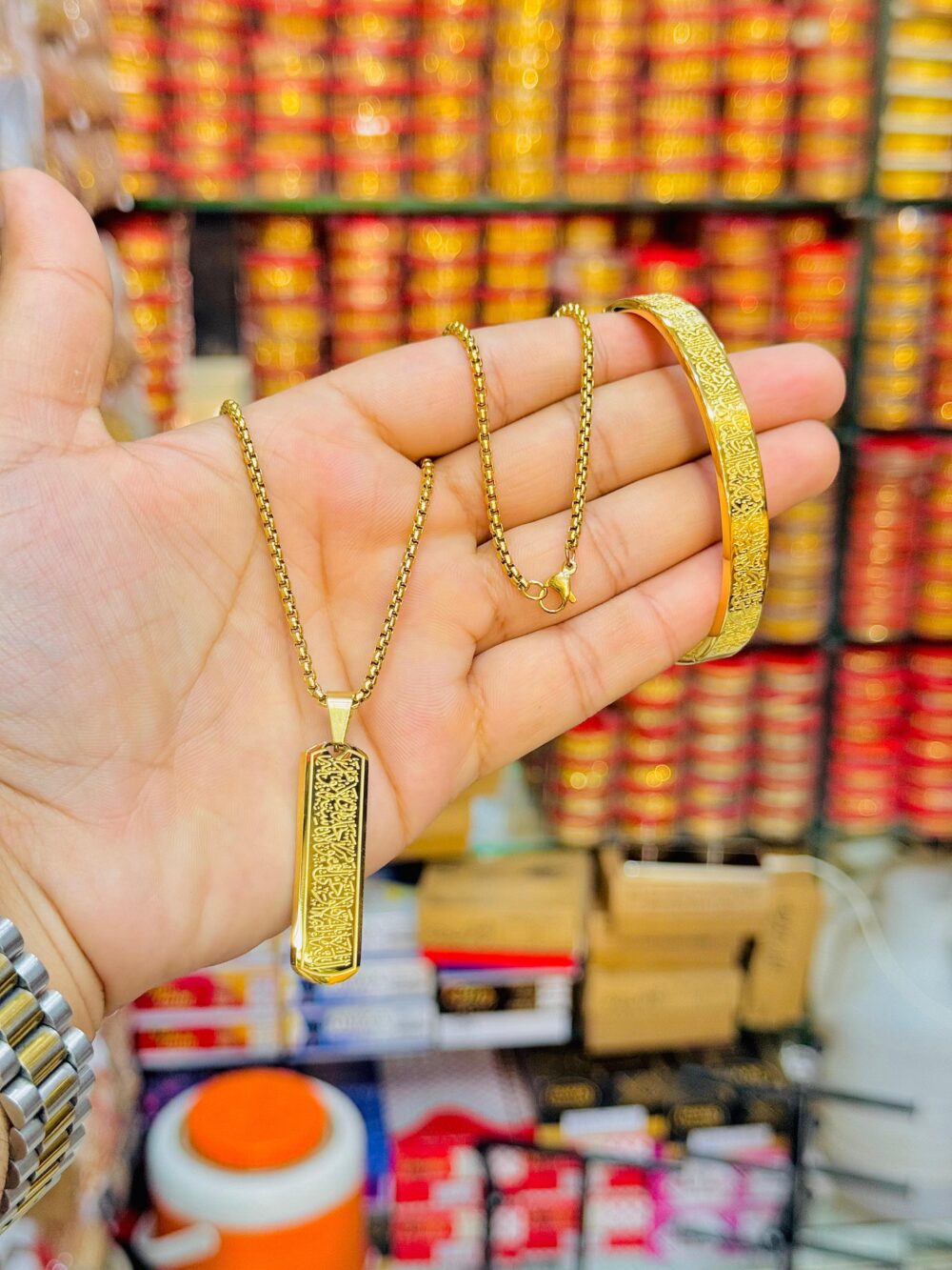 Islamic Pendant with Bangle - Image 2